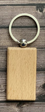 Load image into Gallery viewer, Wood Rectangle keychain