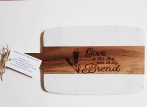 Marble & Acacia wood serving/cutting board