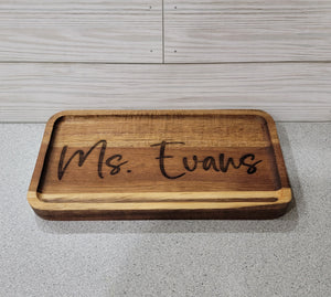 Personalized Acacia Wood Tray