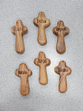 Load image into Gallery viewer, Olive Wood Pocket/Holding Crosses
