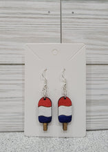 Load image into Gallery viewer, Red White &amp; Blue Popsicle Earrings
