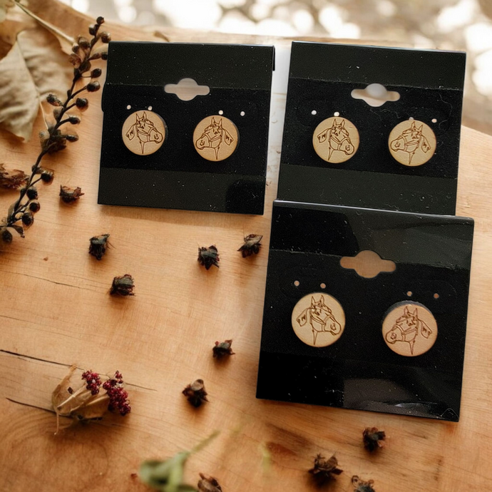 Horse stud earrings