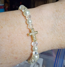 Load image into Gallery viewer, Faith &amp; Grace Cross Bead Bracelet
