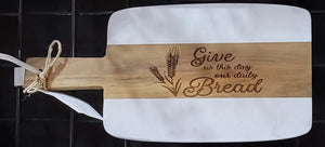 Marble & Acacia wood serving/cutting board