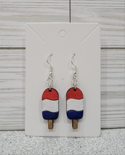 Load image into Gallery viewer, Red White &amp; Blue Popsicle Earrings
