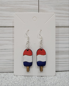 Red White & Blue Popsicle Earrings
