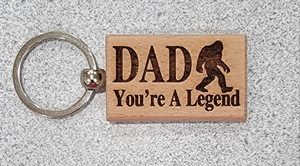 Wood Rectangle keychain