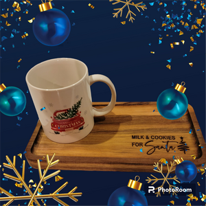 Milk & Cookies for Santa Tray