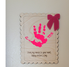 Load image into Gallery viewer, Mother's Day DIY Handprint Plaque Keepsake
