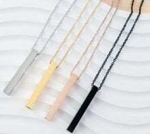 Load image into Gallery viewer, Personalized Vertical Bar Necklace Stainless Steel
