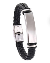 Load image into Gallery viewer, Mens Black Braided Cord Bracelet
