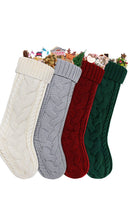 Load image into Gallery viewer, Christmas Stockings with name engraved on a leatherette patch
