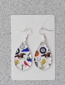 Kentucky Acrylic Earrings
