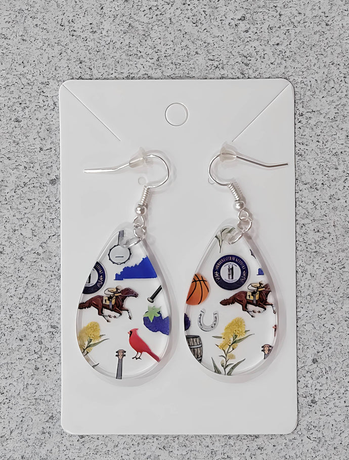 Kentucky Acrylic Earrings