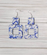 Load image into Gallery viewer, Antique China Square Earrings
