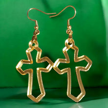 Load image into Gallery viewer, Hollow Cross Earrings
