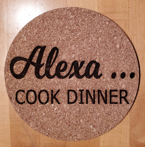 Blank cork heat trivets engravable