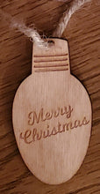 Load image into Gallery viewer, Christmas bulb gift tag/ornament - engravable
