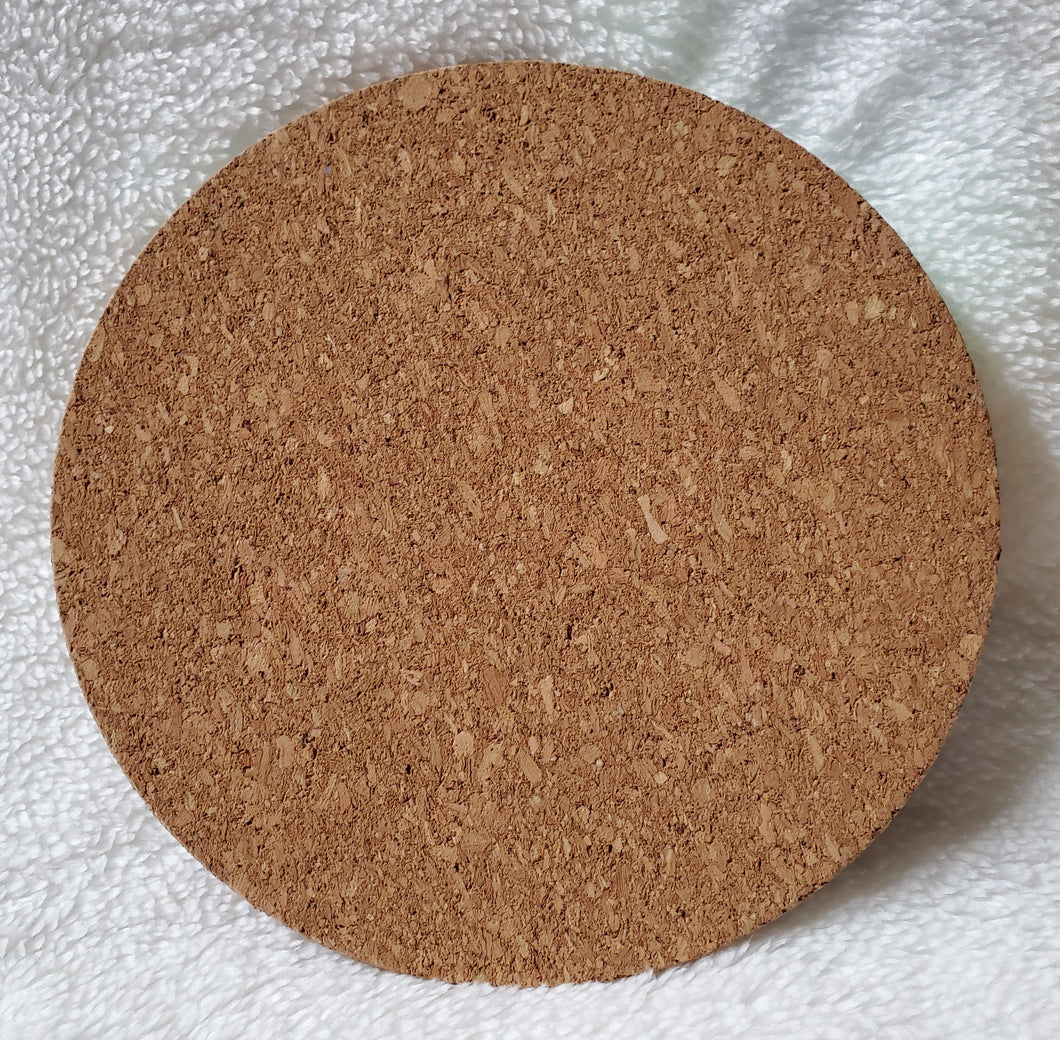 Blank cork heat trivets engravable