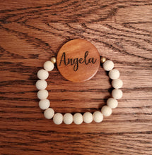 Load image into Gallery viewer, Ivory bead bracelet - engravable
