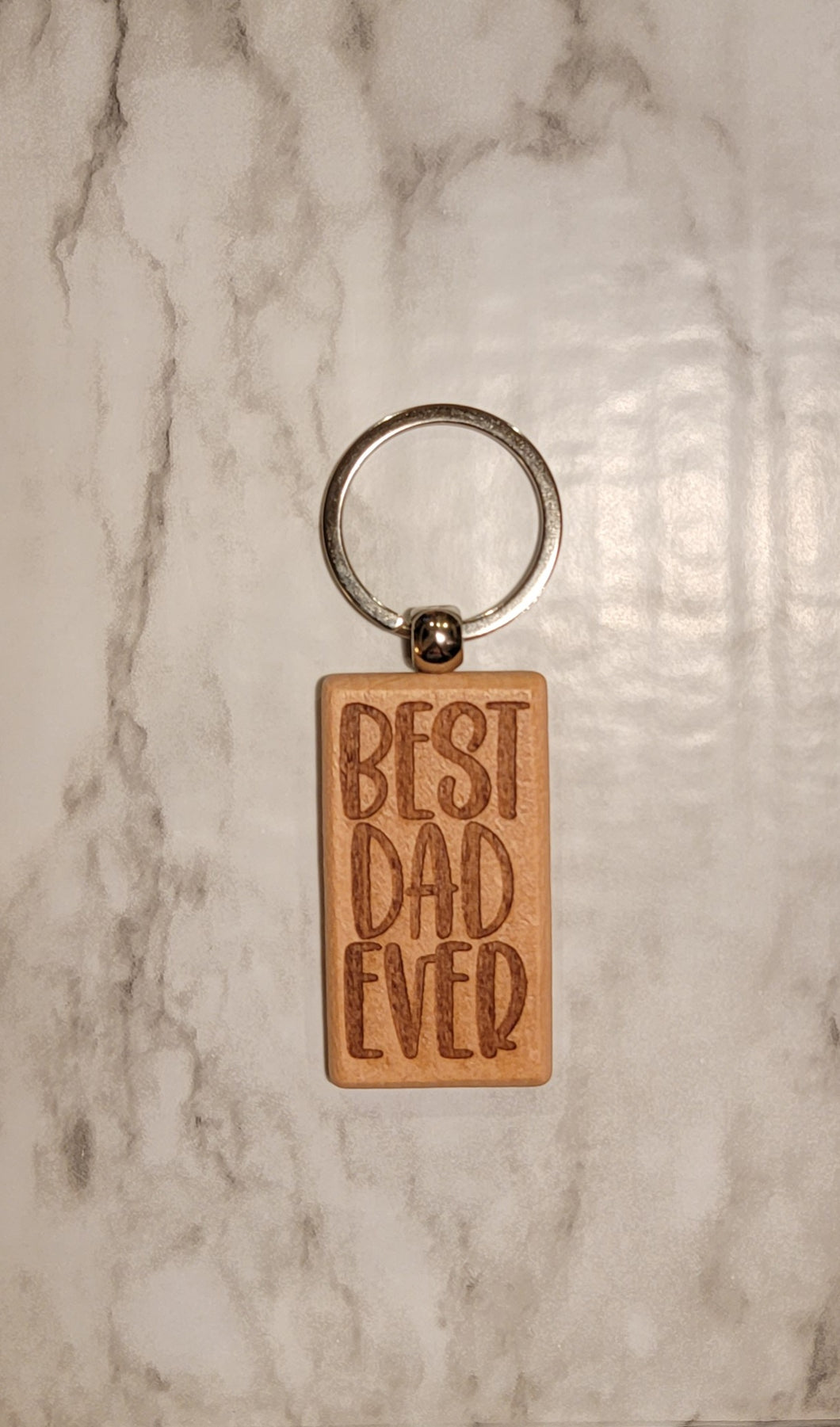 Wood Rectangle keychain