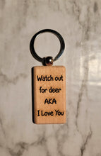 Load image into Gallery viewer, Wood Rectangle keychain
