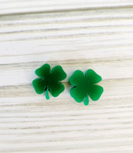 Load image into Gallery viewer, Four Leaf Clover Stud Earrings
