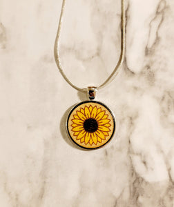 Painted Pendant Necklace