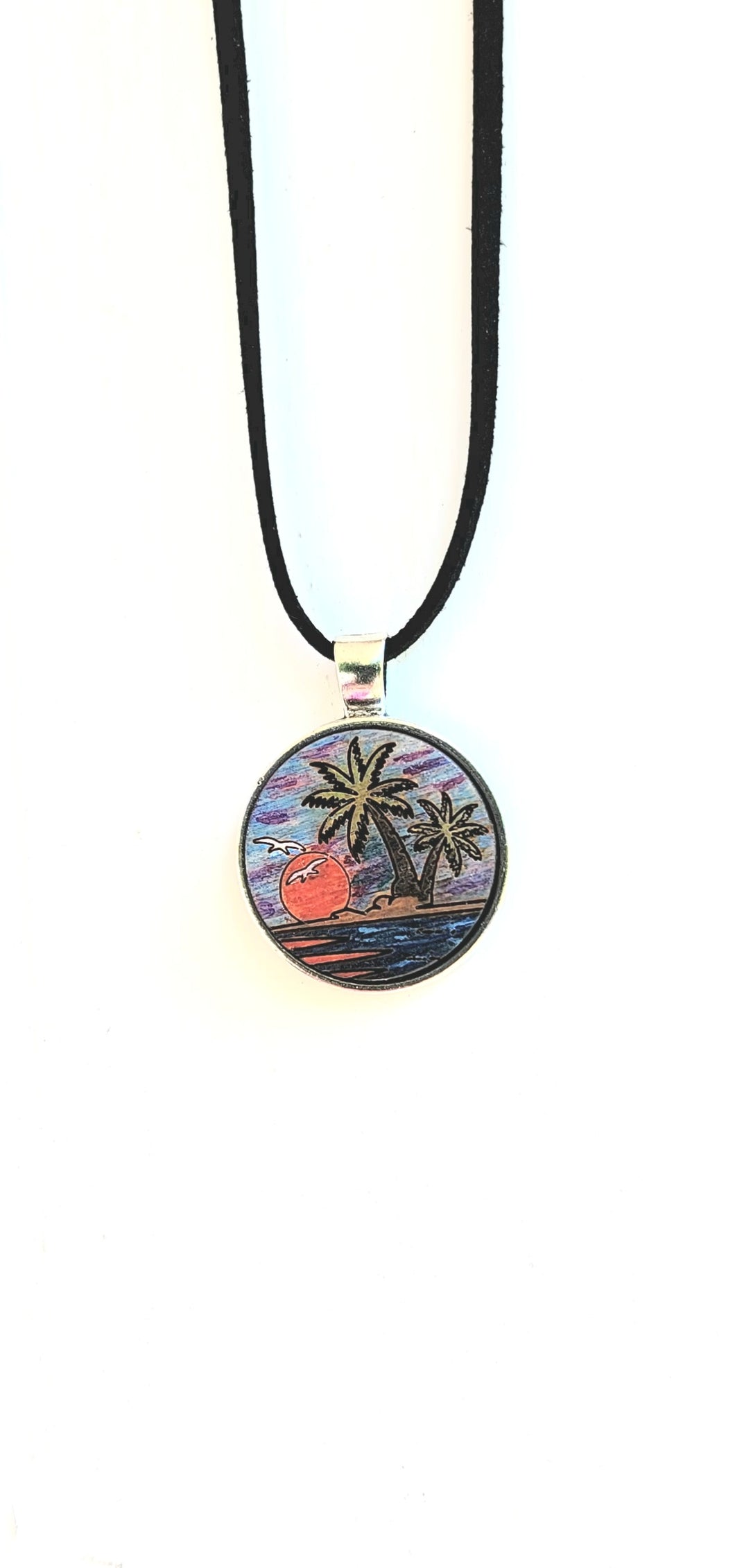 Painted Pendant Necklace