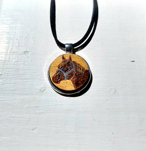 Painted Pendant Necklace