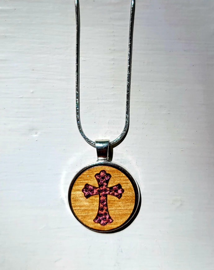 Cross painted pendant