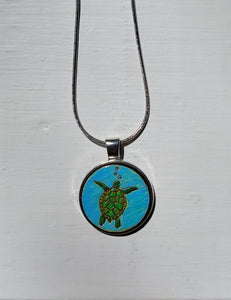 Painted Pendant Necklace