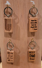 Load image into Gallery viewer, Wood Rectangle keychain
