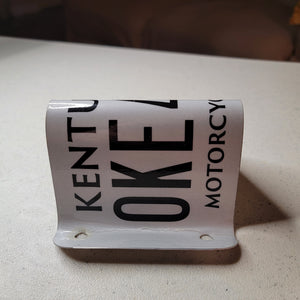 License plate business card holder