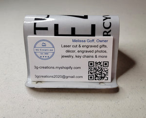 License plate business card holder