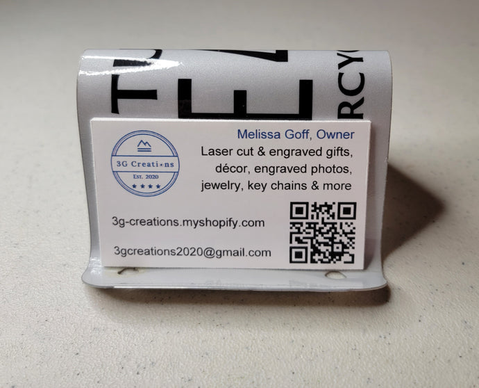 License plate business card holder