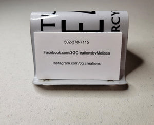 License plate business card holder