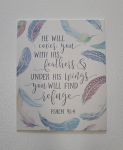 Psalm 91:4 Canvas