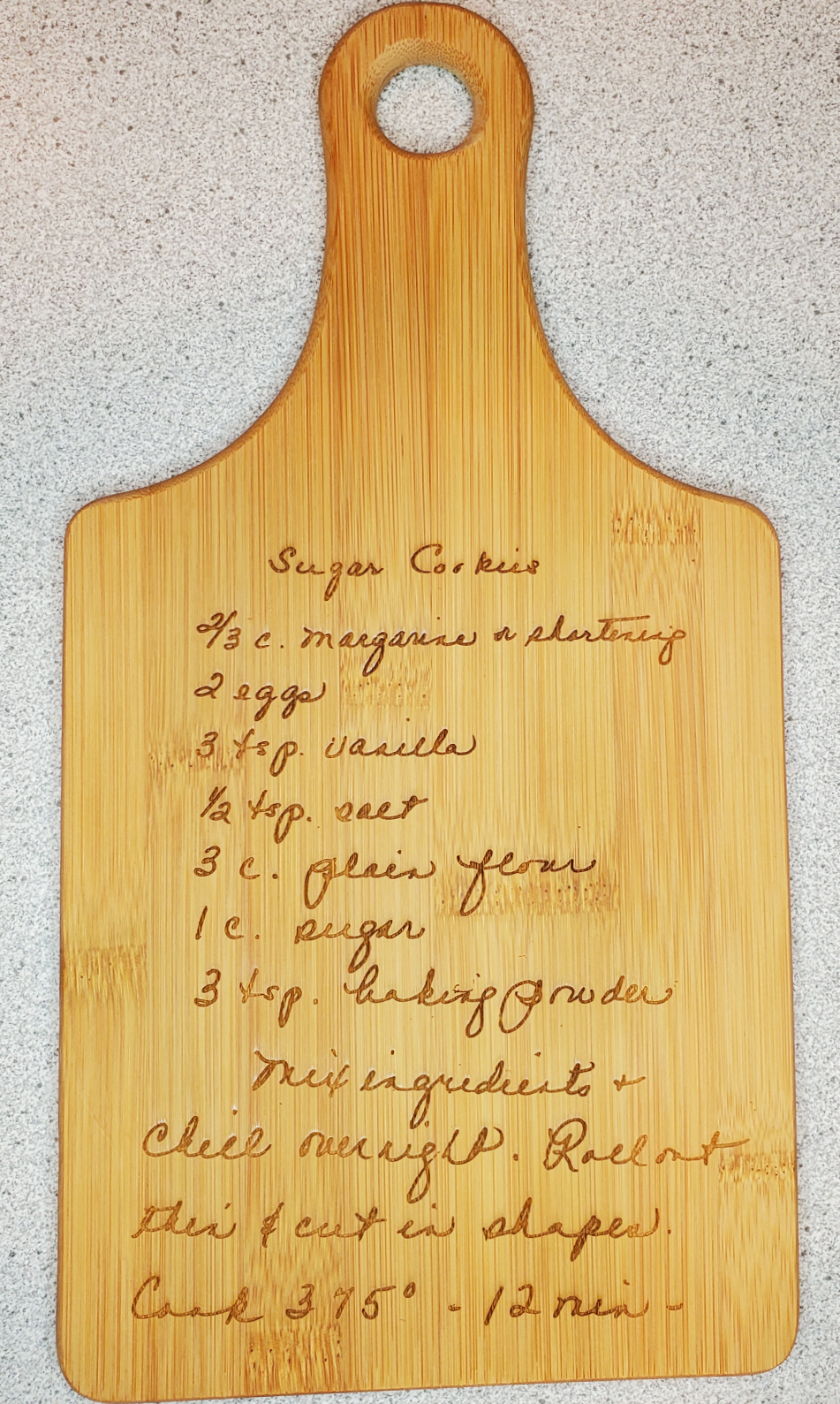 Wine Bottle Shaped Cutting Board Engravable