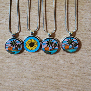 Painted Pendant Necklace