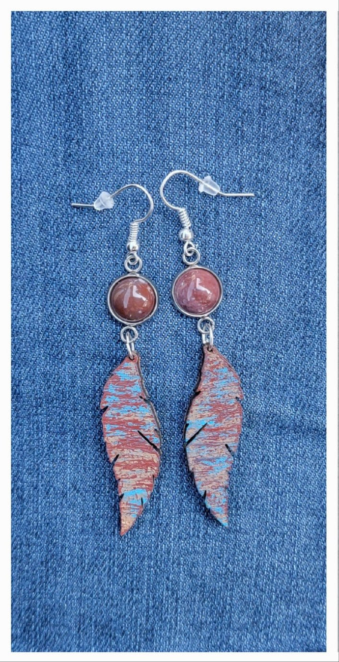 Feather earrings